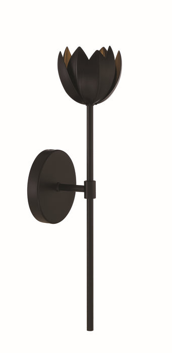 Meridian M90081MBK One Light Wall Sconce, Matte Black