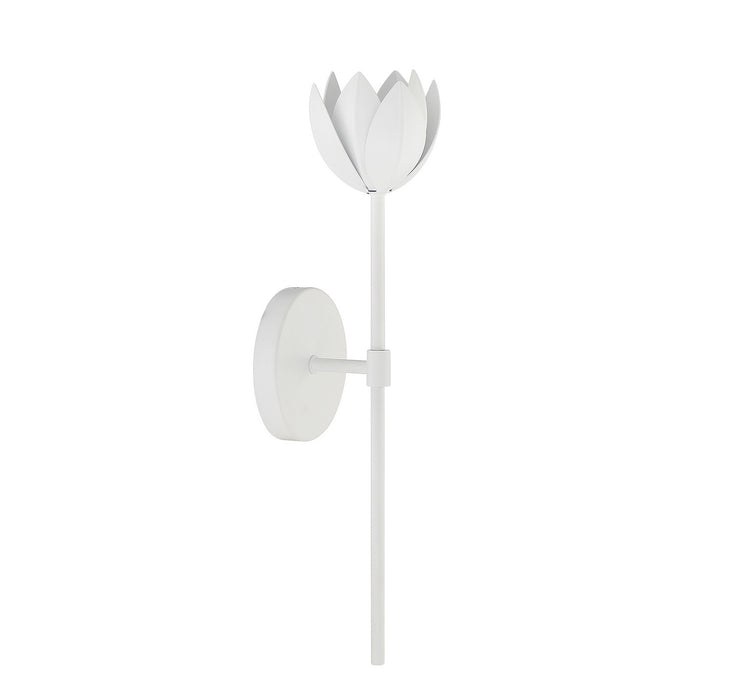 Meridian M90081WH One Light Wall Sconce, White