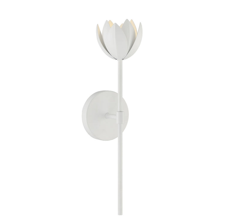 Meridian M90081WH One Light Wall Sconce, White