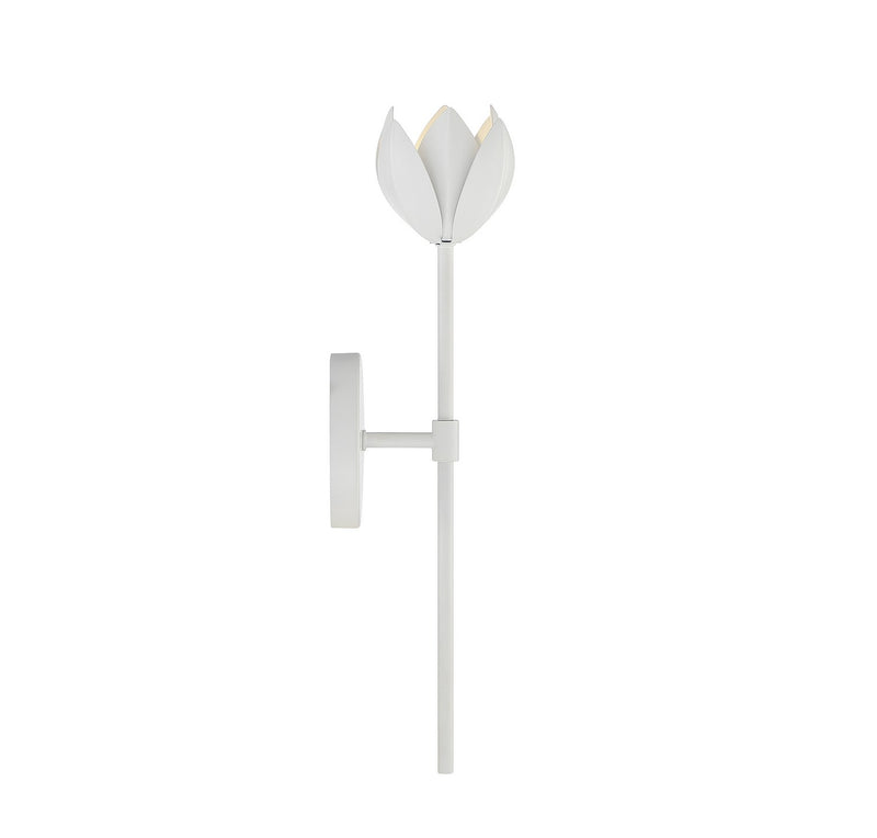 Meridian M90081WH One Light Wall Sconce, White
