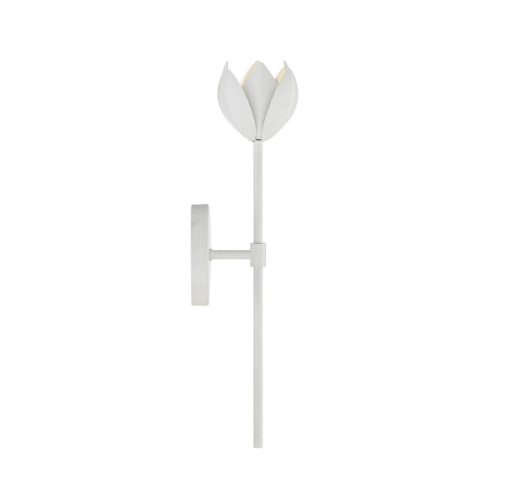 Meridian M90081WH One Light Wall Sconce, White