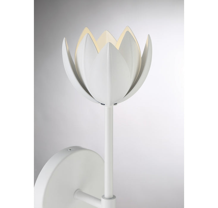 Meridian M90081WH One Light Wall Sconce, White