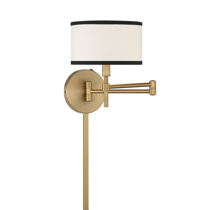 Meridian M90082NB One Light Wall Sconce, Natural Brass