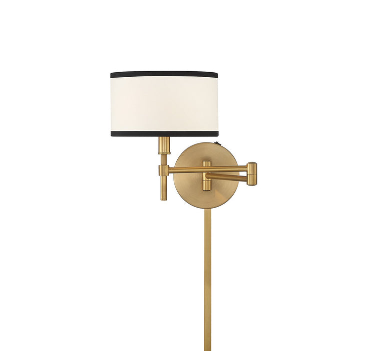 Meridian M90082NB One Light Wall Sconce, Natural Brass