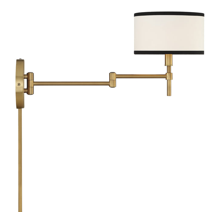Meridian M90082NB One Light Wall Sconce, Natural Brass