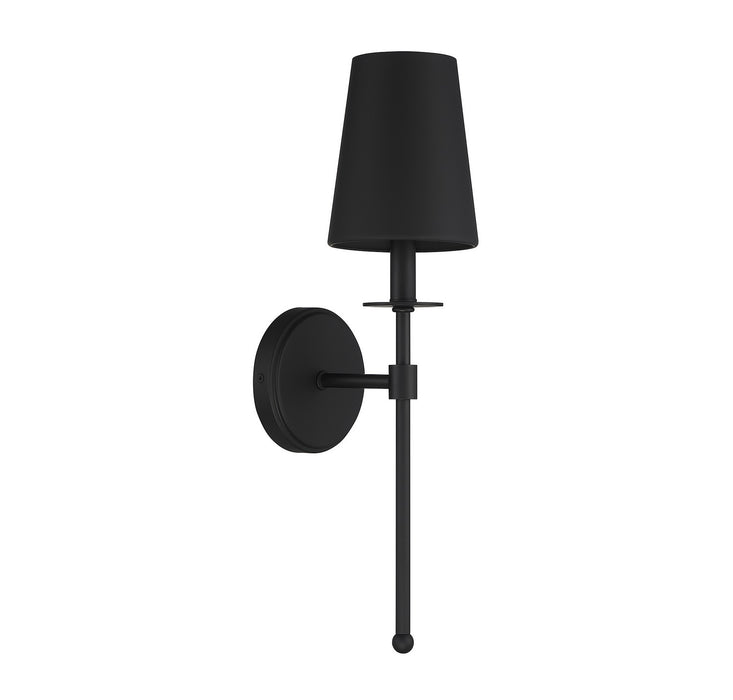 Meridian M90084MBK One Light Wall Sconce, Matte Black