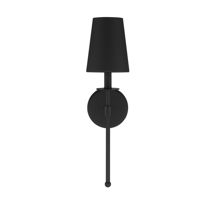 Meridian M90084MBK One Light Wall Sconce, Matte Black