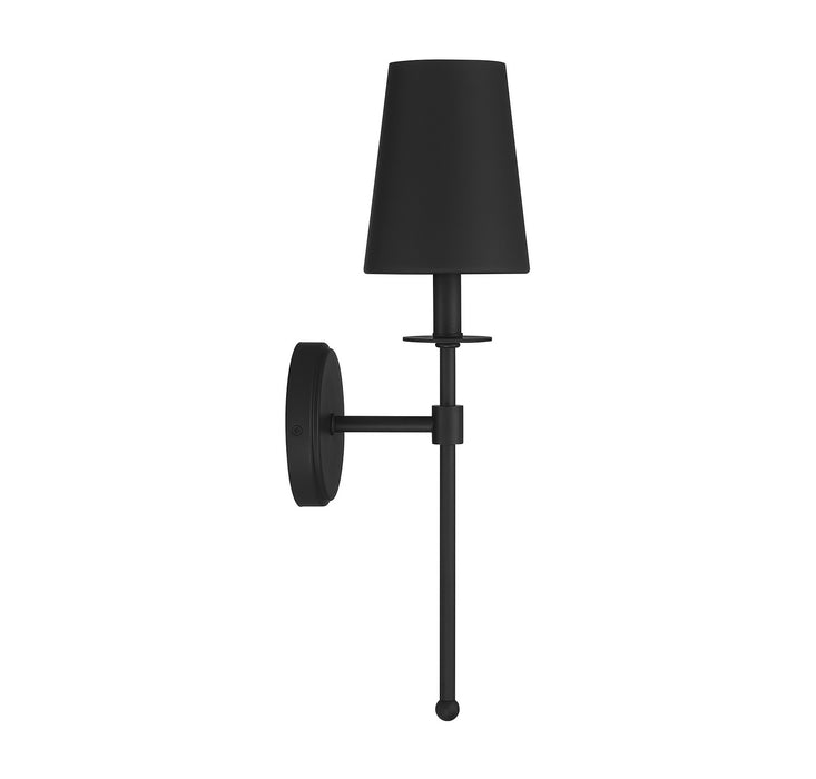Meridian M90084MBK One Light Wall Sconce, Matte Black