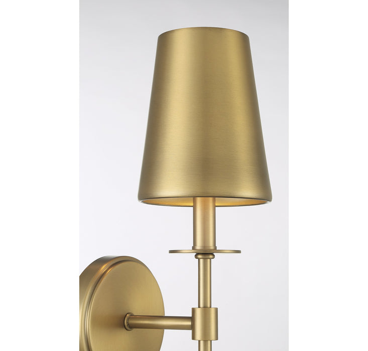 Meridian M90084NB One Light Wall Sconce, Natural Brass