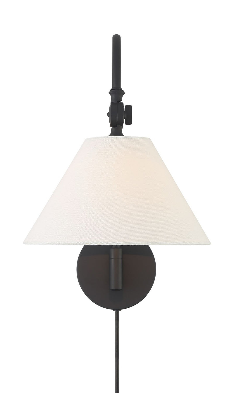 Meridian M90085MBK One Light Wall Sconce, Matte Black