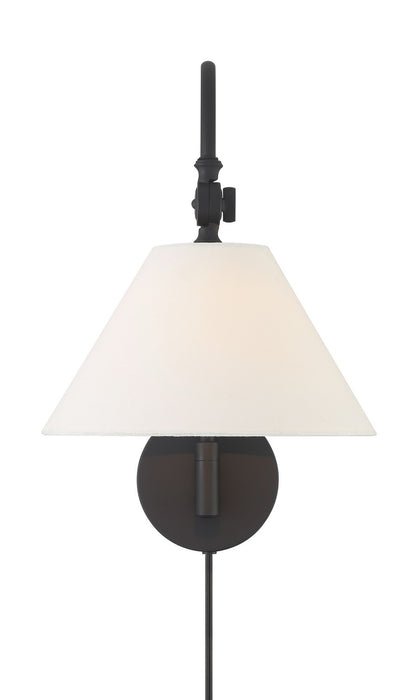 Meridian M90085MBK One Light Wall Sconce, Matte Black