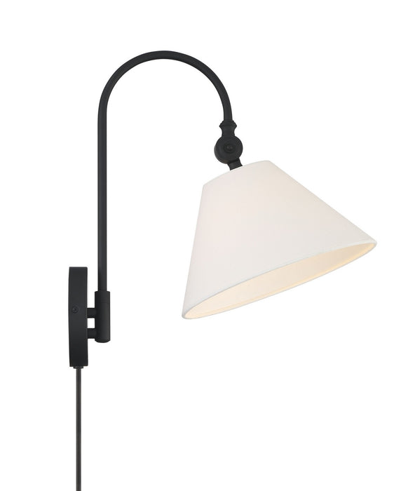 Meridian M90085MBK One Light Wall Sconce, Matte Black