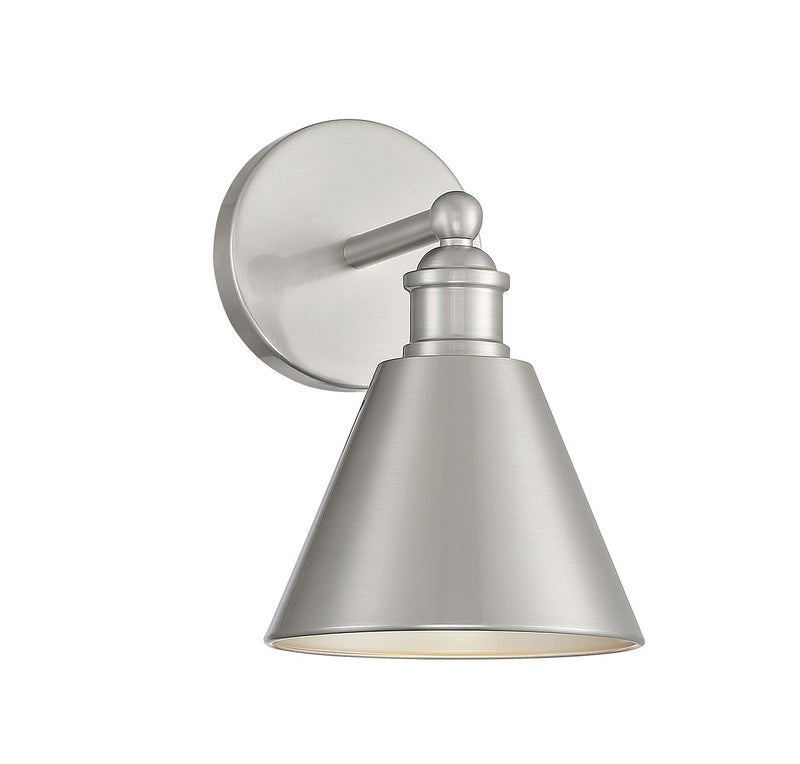 Meridian M90087BN One Light Wall Sconce, Brushed Nickel