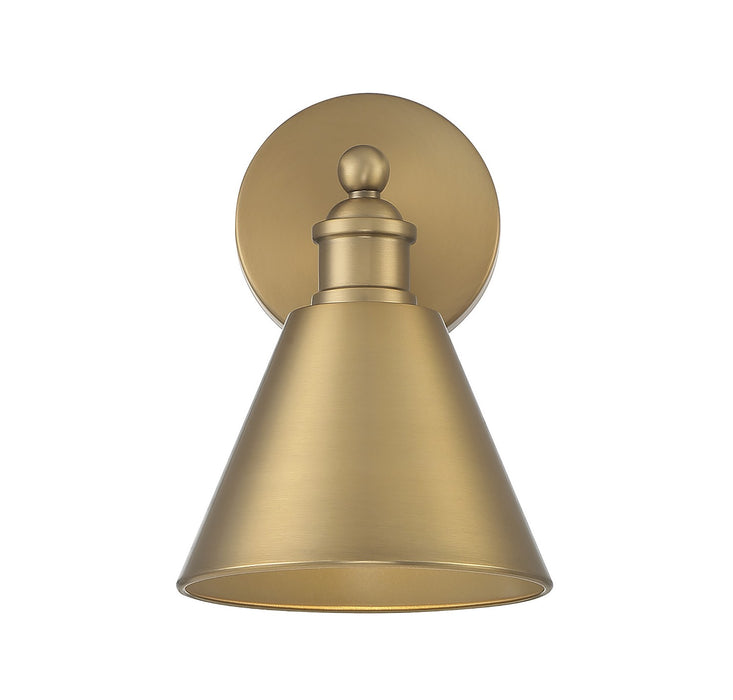 Meridian M90087NB One Light Wall Sconce, Natural Brass