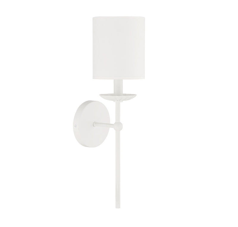 Meridian M90079WH One Light Wall Sconce, White