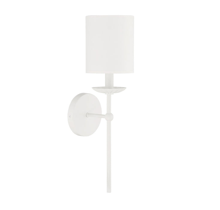 Meridian M90079WH One Light Wall Sconce, White