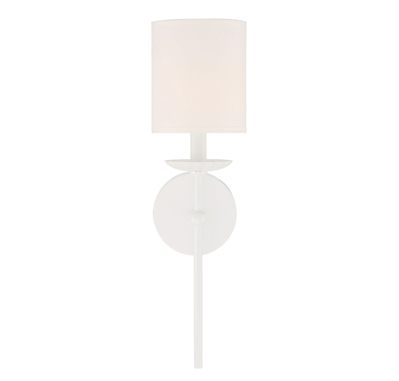 Meridian M90079WH One Light Wall Sconce, White