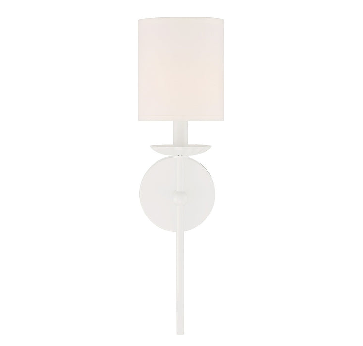 Meridian M90079WH One Light Wall Sconce, White