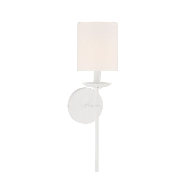Meridian M90079WH One Light Wall Sconce, White