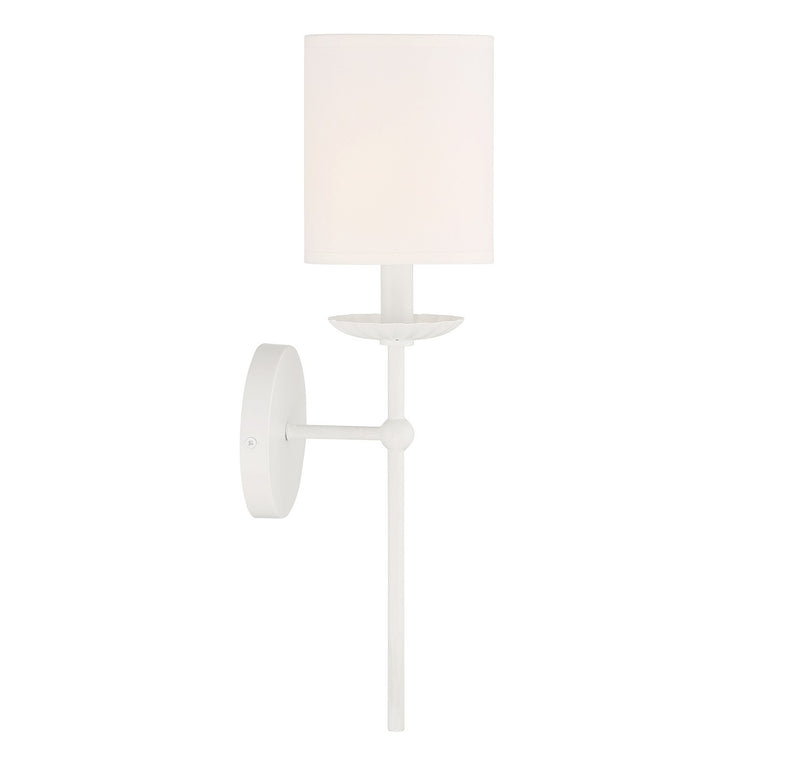 Meridian M90079WH One Light Wall Sconce, White