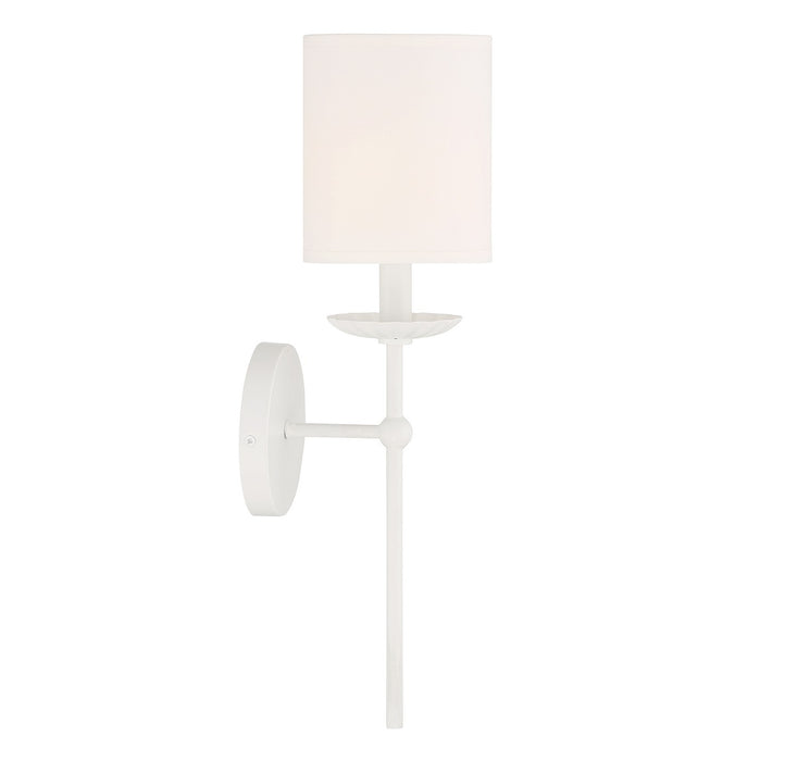 Meridian M90079WH One Light Wall Sconce, White