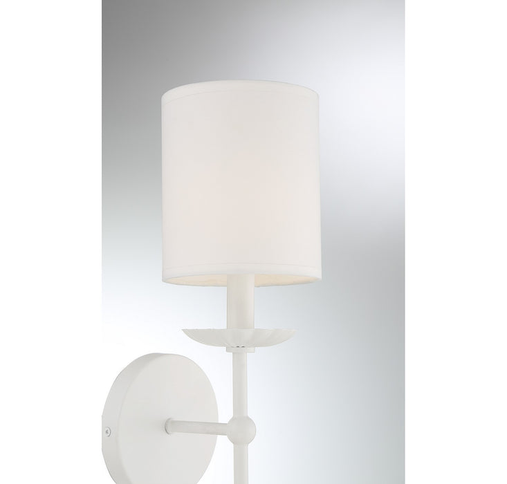 Meridian M90079WH One Light Wall Sconce, White