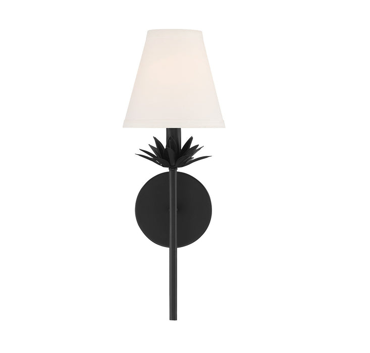 Meridian M90077MBK One Light Wall Sconce, Matte Black