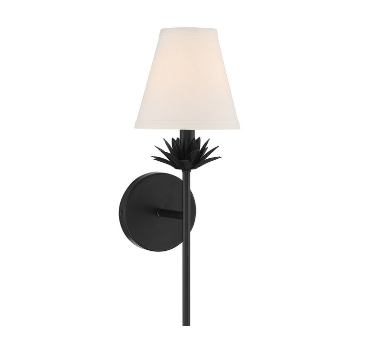 Meridian M90077MBK One Light Wall Sconce, Matte Black