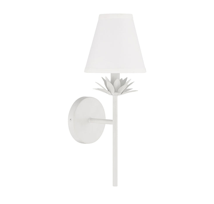 Meridian M90077WH One Light Wall Sconce, White