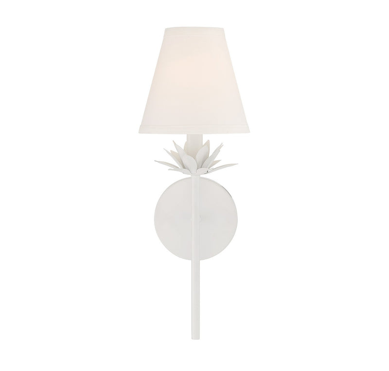 Meridian M90077WH One Light Wall Sconce, White