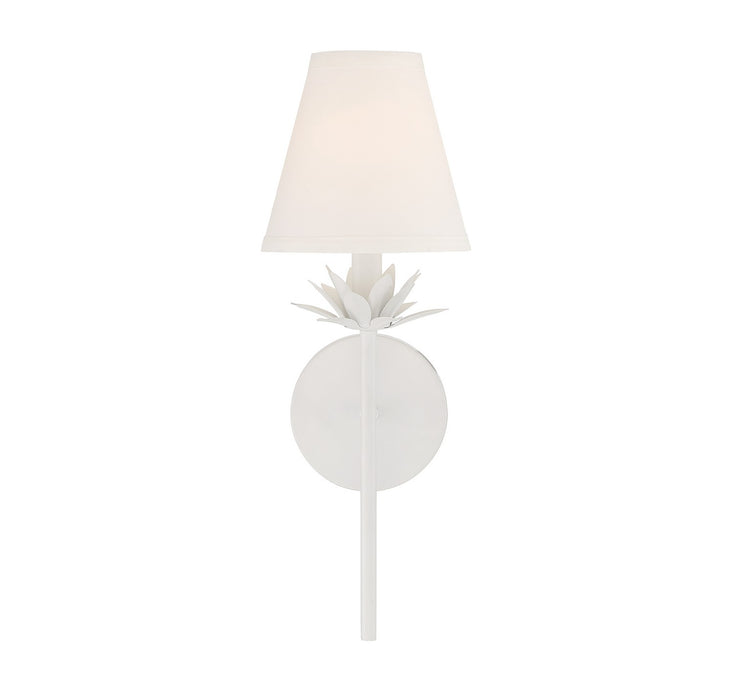 Meridian M90077WH One Light Wall Sconce, White