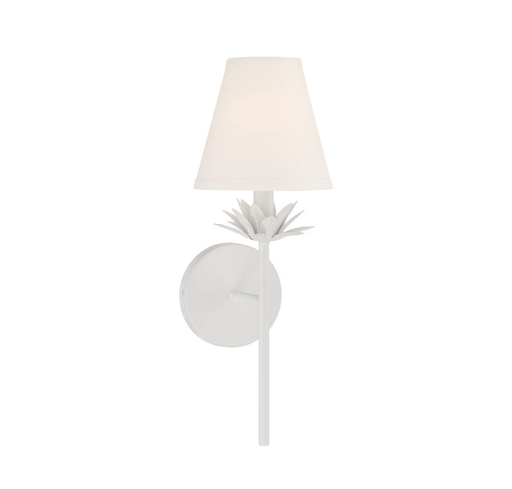 Meridian M90077WH One Light Wall Sconce, White