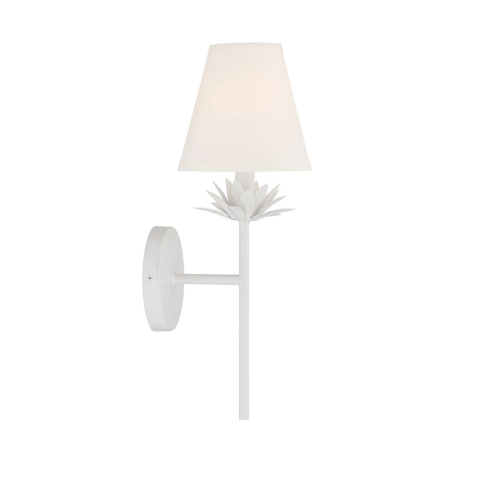 Meridian M90077WH One Light Wall Sconce, White