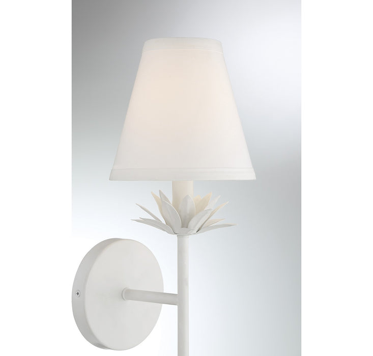 Meridian M90077WH One Light Wall Sconce, White