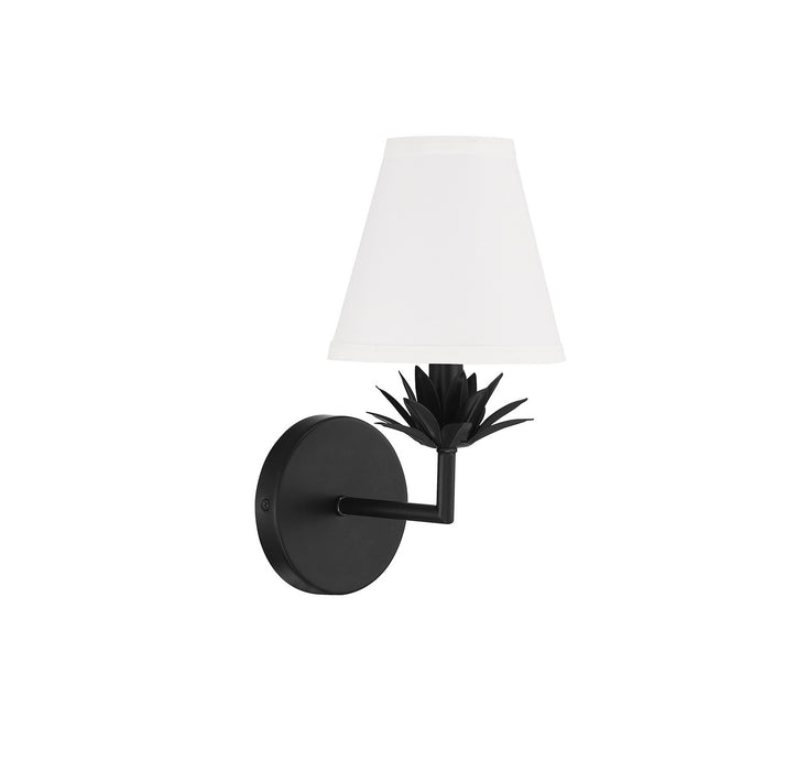 Meridian M90078MBK One Light Wall Sconce, Matte Black