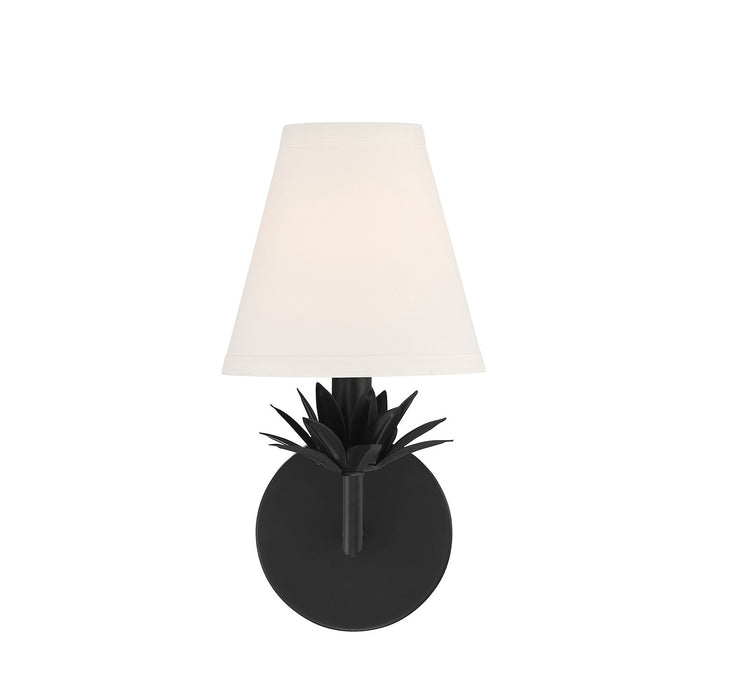 Meridian M90078MBK One Light Wall Sconce, Matte Black