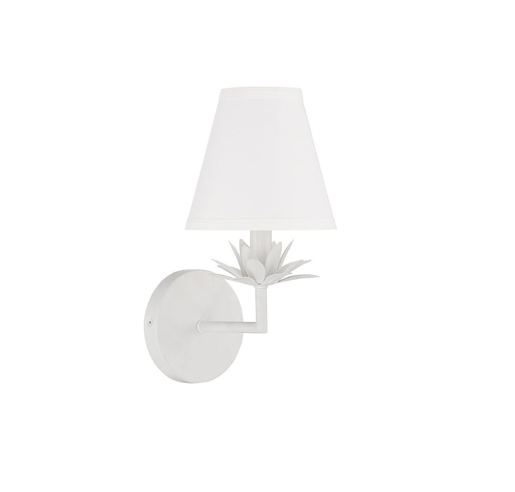 Meridian M90078WH One Light Wall Sconce, White
