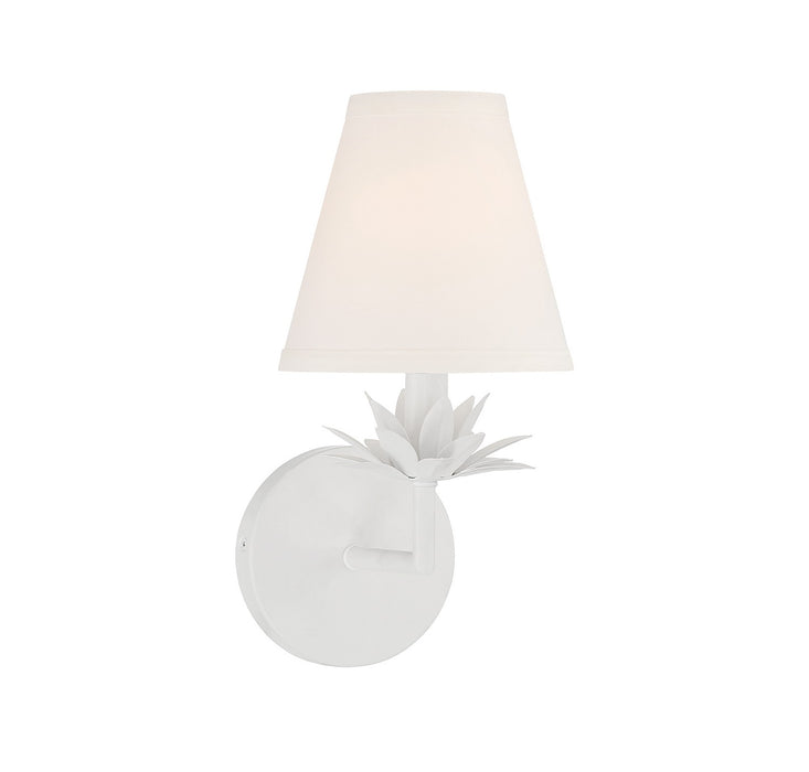 Meridian M90078WH One Light Wall Sconce, White