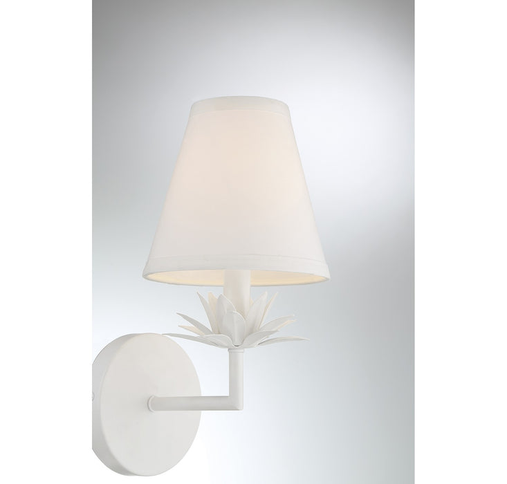 Meridian M90078WH One Light Wall Sconce, White