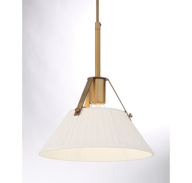 Meridian M100108NB Two Light Chandelier, Natural Brass