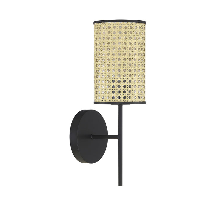 Meridian M90080MBK One Light Wall Sconce, Matte Black