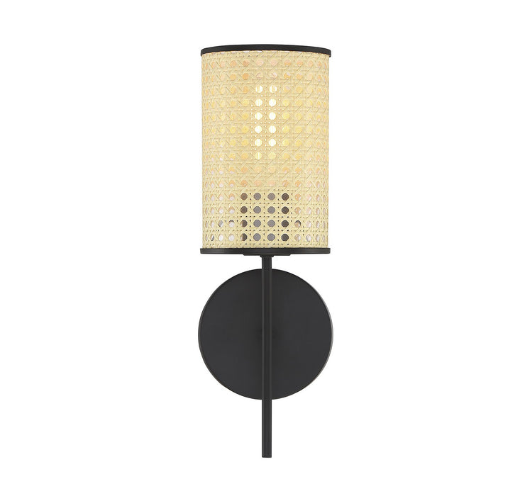 Meridian M90080MBK One Light Wall Sconce, Matte Black