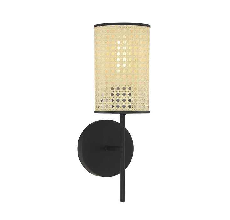 Meridian M90080MBK One Light Wall Sconce, Matte Black