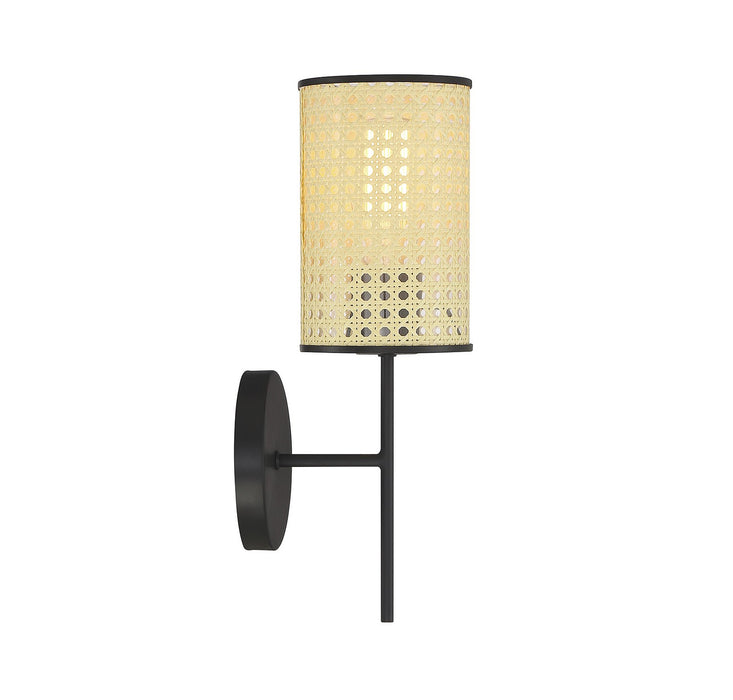 Meridian M90080MBK One Light Wall Sconce, Matte Black