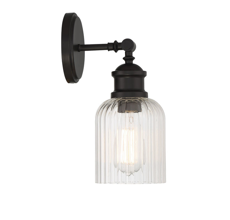 Meridian M90083MBK One Light Wall Sconce, Matte Black