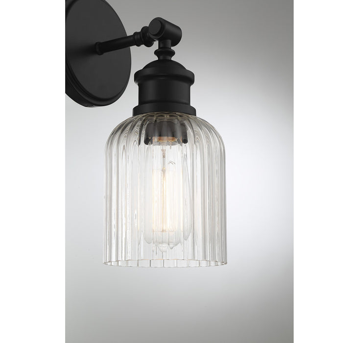 Meridian M90083MBK One Light Wall Sconce, Matte Black