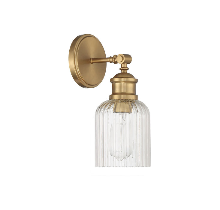 Meridian M90083NB One Light Wall Sconce, Natural Brass