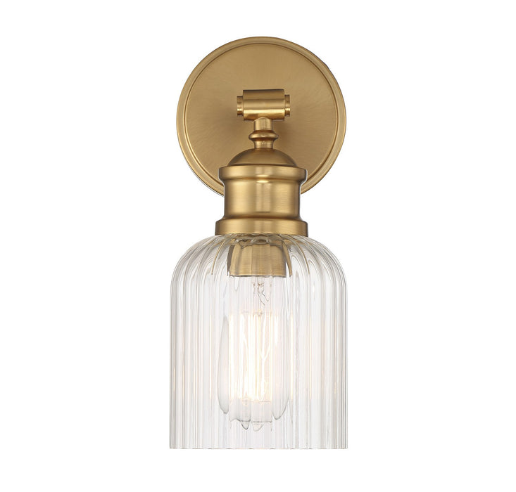 Meridian M90083NB One Light Wall Sconce, Natural Brass
