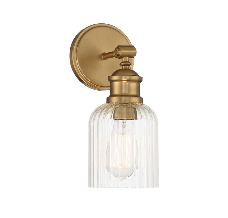 Meridian M90083NB One Light Wall Sconce, Natural Brass