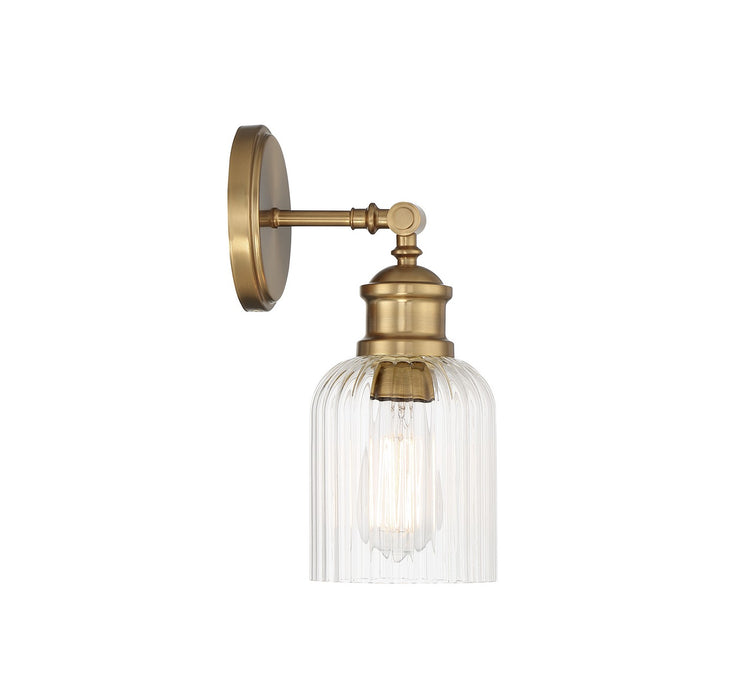 Meridian M90083NB One Light Wall Sconce, Natural Brass